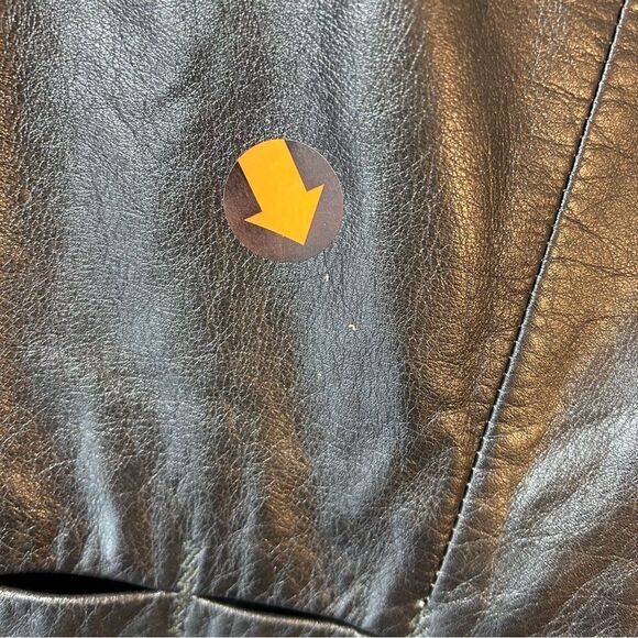 EXTE COLLEZIONE VERSACE WOMANS LEATHER JACKET BLAZER 42 US 6 BLACK ITALY CUT OUT - Picture 13 of 16